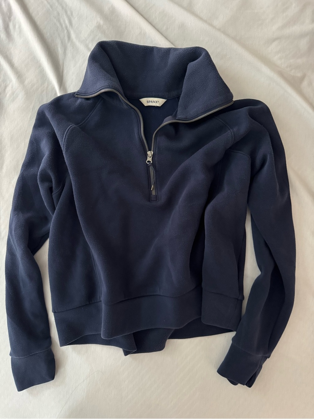 Spanx Navy Air Essentials Half-Zip
